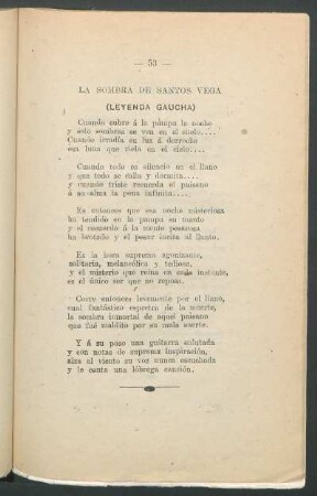La sombra de Santos Vega : (Leyenda gaucha)