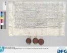 Bischof Georg III. von Bamberg und die Stadt Nürnberg treffen eine Vereinbarung ihre beidenseitigen Irrungen dem schiedsrichterlichen Ausspruche Kurfürst Friedrichs von Sachsen und Bischof Lorenz von Würzburg zu unterbreiten. - Siegler: der Bischof, das Domkapitel und die Stadt Nürnberg.