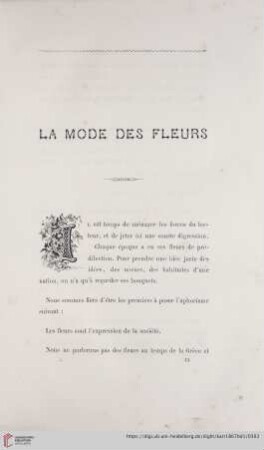 La Mode des Fleurs
