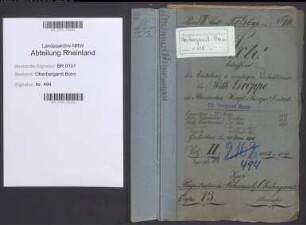Groppe, Wilhelm 22.02.1830 - 20.06.1890; Bergrat; Prüfungs- u. Personalakten Band 2