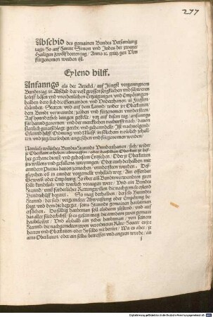 Abschid des gemainen Bundts Versamlungtags So auf Sannt Simon vnd Judas der zwayer Hailigen Zwoelfbotten tag Anno etc.xxiiij. gen Vlm fürgenomen worden ist