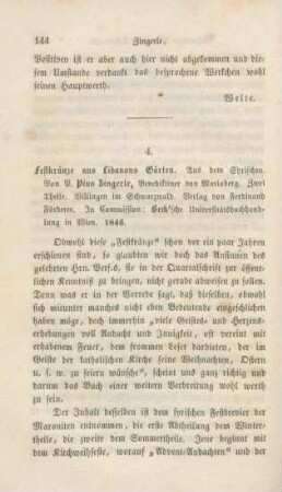 144-149 [Rezension] Festkränze aus Libanons Gärten