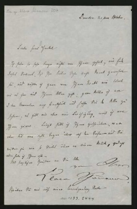 Brief an Johanna Henkel : [21.10., o.J.]