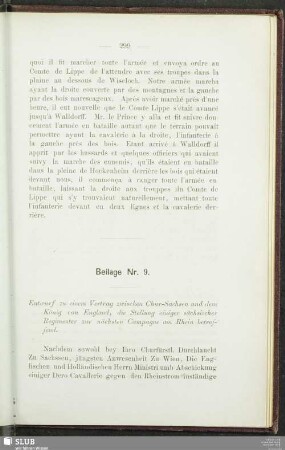 Beilage Nr. 9