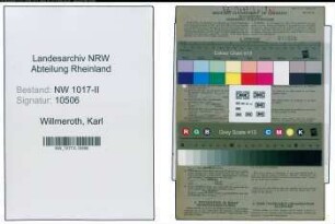 Entnazifizierung Karl Willmeroth , geb. 19.02.1903 (Mechaniker)
