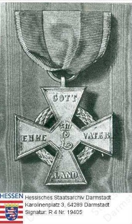 Orden, Hessen Großherzogtum / Militär-Verdienstkreuz, gestiftet am 12. September 1870
