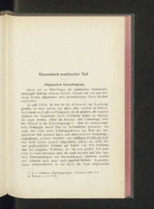 Theoretisch-praktischer Teil.