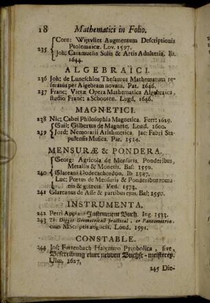 Mensuræ & Pondera