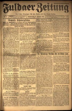 Ausgabe vom Donnerstag, den 08. Januar 1925.