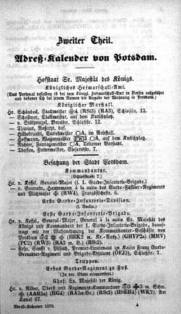 Hofstaat Sr. Majestät des Königs