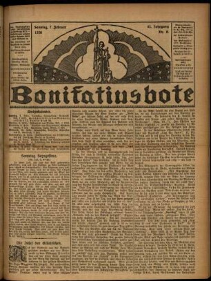 Erste Ausgabe vom Sonntag, den 07. Februar 1926.