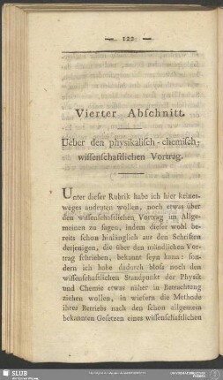 Vierter Abschnitt. Ueber den physikalisch-chemisch-wissenschaftlichen Vortrag