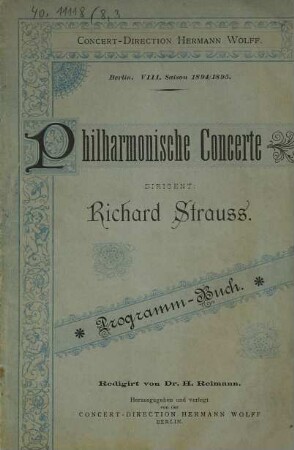 Philharmonische Concerte : Programm-Buch. 8,3. 1894/95 (1894)