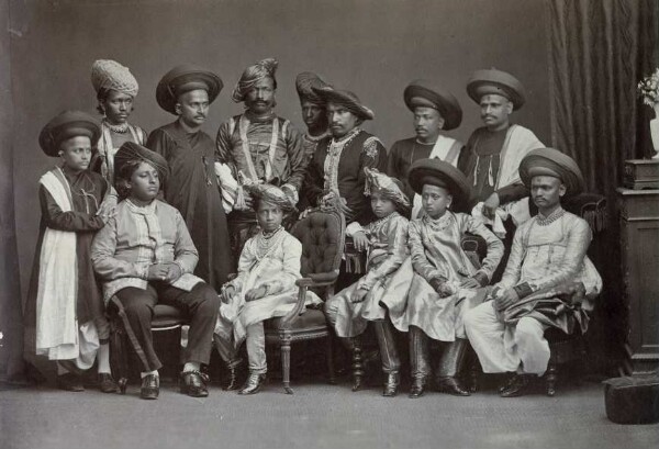 The Maharaja of Kolhapur and his entourage