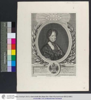 Marie Therese Imperatrice Douairiere, Reine d'Hongrie et de Bohême, Archiduchesse d'Autriche & c. / Présentée à Madame la Dauphine par Bligny Lancier du Roi ; Peint à Vienne par Ducreux, Peintre de leurs Majestés Imp.es ; Gravé à Paris par L. J. Cathelin