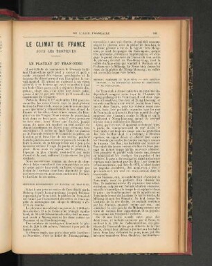Le Climat de France sous les Tropiques.