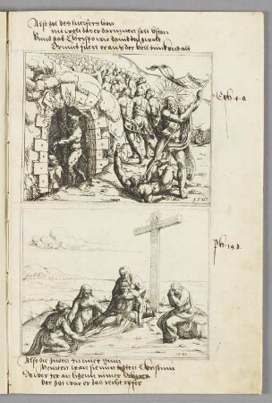Beweinung Christi, Blatt 62b in: Peter Perényi, "Vorredt und eingang der Concordantzen alt und news Testaments"