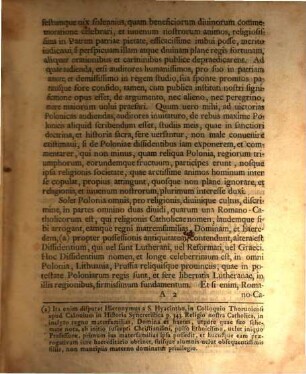 Ad orationes avdiendas qvibus diem Friderici ... domino Friderico Avgvsto regi Poloniarum ... auditores humanissimos invitat et de dissidentium in Polonia nomine