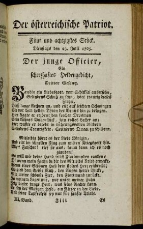 Fünf und achtzigstes Stück. - Acht und achtzigstes Stück.
