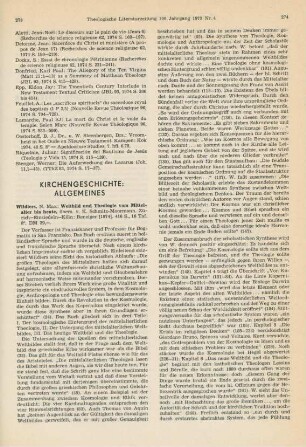 273-275 [Rezension] Wildiers, Norbertus M., Weltbild und Theologie