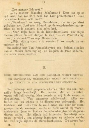 II. Eene huishouding van een bachelor wordt uitvoerig beschreven ...