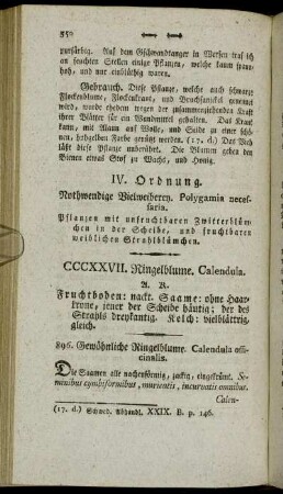 IV. Ordnung. Nothwendige Vielweiberey. Polygamia necessaria