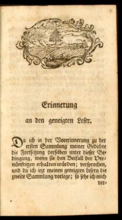 Erinnerung an den geneigten Leser