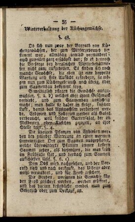 § 48. Wintererhaltung der Küchengewächse.