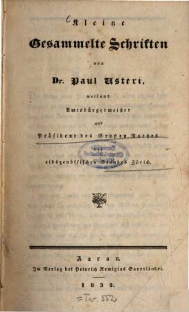 Kleine gesammelte Schriften