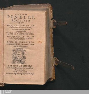 R.P. Lvcae Pinelli, Societatis Iesv Meditationes De Sanctissimo Eucharistiæ Sacramento, Et præparatione ad sacram communionem