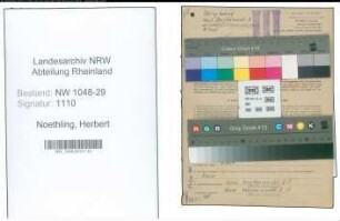 Entnazifizierung Herbert Noethling , geb. 27.01.1907 (Beamter)