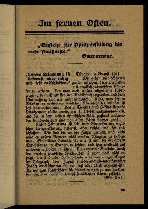121-144, Im fernen Osten
