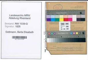 Entnazifizierung Berta Elisabeth Gottmann , geb. 07.05.1891 (Lehrerin)