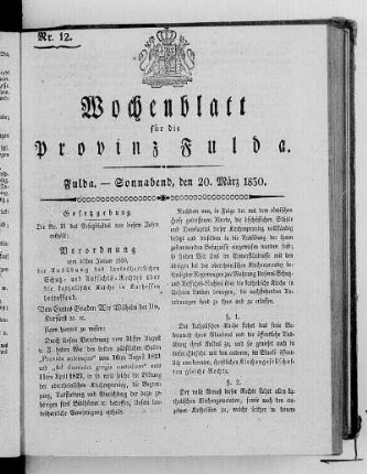 Nr. 12, Ausgabe vom 20. März 1830