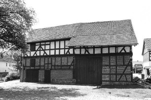 Scheune (Scheune, Fachwerk); Burgwald, Dorfstraße 8