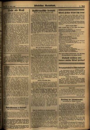 Zweite Ausgabe vom Mittwoch, den 25. März 1936.