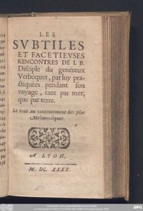 Les Subtiles Et Facetieves Rencontres