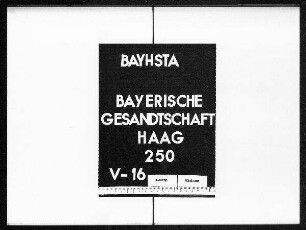 Privatschriftwechsel der bayerischen Gesandten in Finanz- und Handelsangelegenheiten