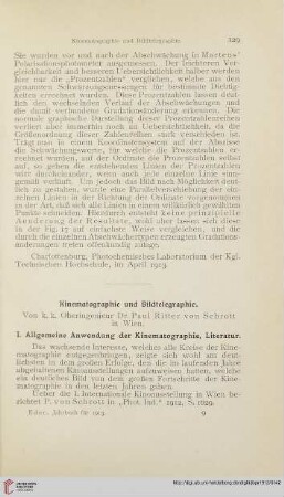 Kinematographie und Bildtelegraphie