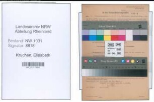 Entnazifizierung Elisabeth Kruchen , geb. 31.12.1879 ()