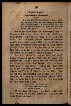 8. Schwartzen's Lebensende