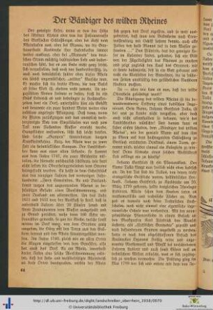 Der Bändiger des wilden Rheines.