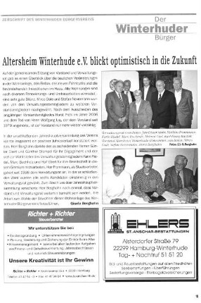 Altersheim Winterhude e.V. blickt optimistisch in die Zukunft