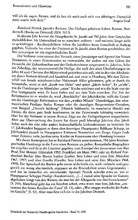 Petrick, Reinhard :: Jacobs Reisen, des Heiligen geheimes Leben : Norderstedt, Books on Demand, 2004