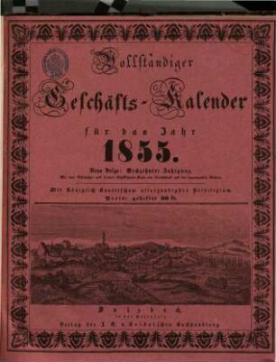 Vollständiger Geschäftskalender : auf das Jahr .... 1855 = Jg. 16