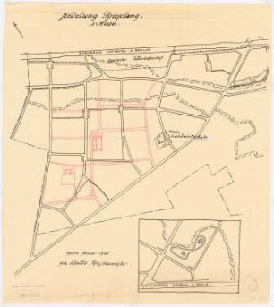 Siedlungsplan Brieselang: Straßenplan Siedlung Brieselang 1:5000
