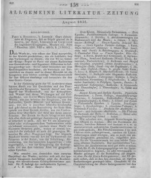Rozet, C. A.: Cours élémentaire de Géognosie. Paris, Straßburg: Levrault 1830