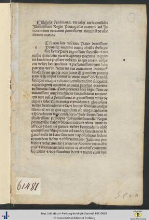 Valasci Ferdinandi…ad Innocentium octavum pontificem maximum de obedientia oratio.