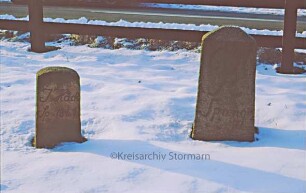 Stormarnsches Dorfmuseum im Winter: Grenzsteine