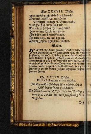 Der XXXIX Psalm.